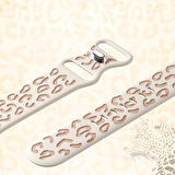 Samsung Galaxy Watch 6 7 Serisi ile Uyumlu Leopar Desenli Silikon Kordon Kayış