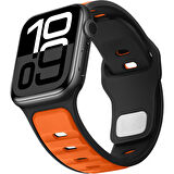 Apple Watch 42mm 44mm 45mm S10 46mm Ultra 49mm Çift Renkli Spor Silikon Kordon Nefes Alabilir