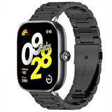Redmi Watch 4 İle Uyumlu Kordon Kordon Paslanmaz Döküm Çelik Metal Baklalı Kordon
