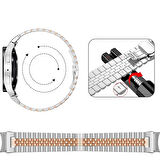 Samsung Galaxy Watch 6 40-43-44-47mm İle Uyumlu Klipsli Paslanmaz Çelik Metal Kordon