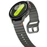 Huawei Watch GT5 41mm İle Uyumlu Dalga Desenli Tokalı Yumusaş Soft Silikon Kordon