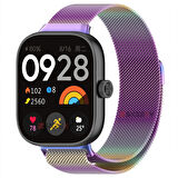 Sneezy Redmi Watch 5 Uyumlu Woven Wire Tasarım Metal Hasır Kordon