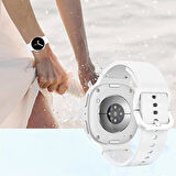 Samsung Galaxy Watch 8 44mm 40mm İle Uyumlu Metal Tokalı PureLux Soft Silikon Kordon