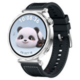 Sneezy Huawei Watch GT5 41mm İle Uyumlu Dikiş Desenli Metal Tokalı Dokuma Silikon Kordon