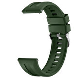 Sneezy Huawei Watch GT5 46mm İle Uyumlu Spor Silikon Metal Tokalı Soft Saat Kordonu