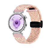 Sneezy Huawei Watch GT6 41mm İle Uyumlu FiberLink Manyetik Tokalı Kumaş Örgü Kordon