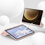 Samsung Galaxy Tab S9 Fe Plus X610 12.4 İnç Kılıf Premium Silikon Kalem Bölmeli Smart Case