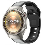 Huawei Watch GT6 Pro 46mm İle Uyumlu Çift Renkli Spor Silikon Kordon Nefes Alabilir Konforlu