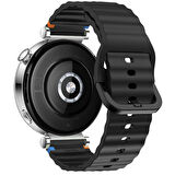 Huawei Watch GT6 41mm İle Uyumlu Dalga Desenli Tokalı Yumusaş Soft Silikon Kordon