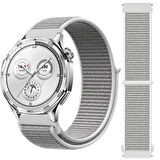 Huawei Watch GT5 46mm GT4 46mm İle Uyumlu Ayarlanabilir Cırt Cırtlı Yumuşak Spor Kumaş Örgü Kordon