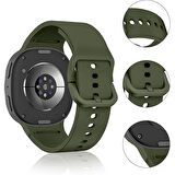 Samsung Galaxy Watch 8 44mm 40mm İle Uyumlu Metal Tokalı PureLux Soft Silikon Kordon