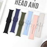 Samsung Galaxy Watch 8 44mm 40mm İle Uyumlu Metal Tokalı PureLux Soft Silikon Kordon