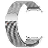 Samsung Galaxy Watch Ultra 47mm İle Uyumlu Milanese Paslanmaz Manyetik Tokalı Metal Hasır Kordon