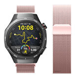 Huawei Watch GT5 Pro 46mm Uyumlu Manyetik Milanese Loop Metal Kordon 