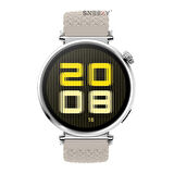 Sneezy Huawei Watch GT 5 41mm İle Uyumlu Metal Klips Solo Fiberlink Kumaş Örgü Kordon