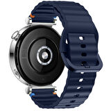 Huawei Watch GT4 41mm İle Uyumlu Dalga Desenli Tokalı Yumusaş Soft Silikon Kordon
