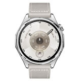 Sneezy Huawei Watch GT6 46mm İle Uyumlu Metal Tokalı Dikiş Desenli Dokuma Silikon Kordon