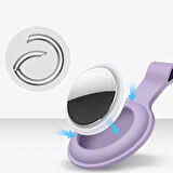 Apple AirTag Uyumlu Silikon Koruyucu Anahtarlık Arkası Kapalı Düşmez Yıkanabilir