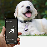 Apple AirTag Uyumlu Silikon Koruyucu Anahtarlık Arkası Kapalı Düşmez Yıkanabilir