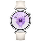 Huawei Watch GT6 41mm İle Uyumlu Starlight Gold Metal Tokalı Deri Zarif Şık Kordon