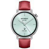 Sneezy Mi Watch S4 41mm İle Uyumlu Starlight Gold Metal Tokalı Deri Zarif Şık Kordon
