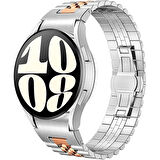 Samsung Galaxy Watch 7 40mm-44mm İle Uyumlu Klipsli Paslanmaz Çelik Metal Kordon
