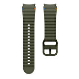 Samsung Galaxy Watch 5 40mm-44mm İle Uyumlu Metal Tokalı Dalgalı Spor Silikon Kordon