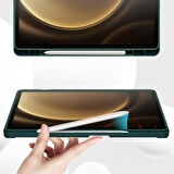 Samsung Galaxy Tab S9 Plus X810 12.4 İnç Kılıf Premium Silikon Kalem Bölmeli Smart Case