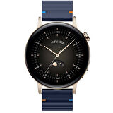 Huawei Watch GT2 GT3 42mm İle Uyumlu Dalga Desenli Tokalı Yumusaş Soft Silikon Kordon