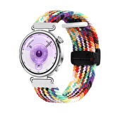 Sneezy Huawei Watch GT6 41mm İle Uyumlu FiberLink Manyetik Tokalı Kumaş Örgü Kordon