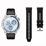 Sneezy Huawei Watch GT5 46mm İle Uyumlu Spor Silikon Metal Tokalı Soft Saat Kordonu