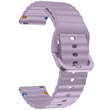 Huawei Watch GT5 41mm İle Uyumlu Dalga Desenli Tokalı Yumusaş Soft Silikon Kordon