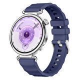 Sneezy Huawei Watch GT6 41mm İle Uyumlu SoftFlex Metal Tokalı Spor Silikon Akıllı Saat Kordonu