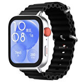 Huawei Watch Fit 3 İle Uyumlu Seaflex Ocean Tokalı Yumuşak Soft Silikon Kordon