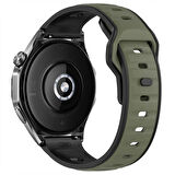 Huawei Watch GT6 Pro 46mm İle Uyumlu Çift Renkli Spor Silikon Kordon Nefes Alabilir Konforlu