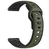 Huawei Watch GT6 Pro 46mm İle Uyumlu Çift Renkli Spor Silikon Kordon Nefes Alabilir Konforlu