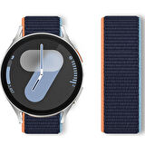 Samsung Galaxy Watch 4 5 6 7 Seri 40 42 43 44 46 47mm Cırt Cırtlı Yumuşak Spor Kumaş Örgü Kordon