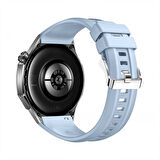 Huawei Watch Gt5 Pro 46mm İle Tam Uyumlu Kordon Metal Tokalı Yumuşak Silikon Kordon Kayış