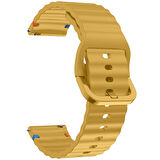 Huawei Watch GT6 41mm İle Uyumlu Dalga Desenli Tokalı Yumusaş Soft Silikon Kordon