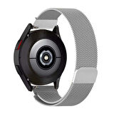 Huawei Watch GT5 46mm Uyumlu Kordon Woven Wire Tasarım Metal Hasır Kordon