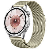Huawei Watch GT6 46mm Uyumlu Manyetik Milanese Loop Metal Kordon 