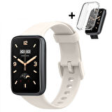 Mi Band 7 Pro İle Uyumlu Yumuşak Soft Silikon Tokalı Kordon Ve Tpu Şeffaf Kasa Koruyucu