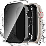 İOS Watch Series 7 8 9 45mm Uyumlu Hayalet PC Sert Kasa Ekran Koruycu 360 Güvenli Koruma