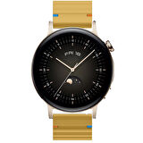 Huawei Watch GT2 GT3 42mm İle Uyumlu Dalga Desenli Tokalı Yumusaş Soft Silikon Kordon