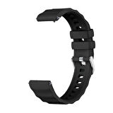 Sneezy Huawei Watch GT5 Pro 42mm İle Uyumlu SoftFlex Metal Tokalı Spor Silikon Akıllı Saat Kordonu