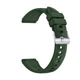 Sneezy Huawei Watch GT5 Pro 42mm İle Uyumlu Prism Metal Tokalı Soft Yumuşak Silikon Kordon