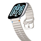 Redmi watch 5 Lite 5 Active İle Uyumlu Dalga Desenli Tokalı Yumusaş Soft Silikon Kordon