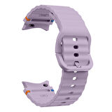 Samsung Galaxy Watch 6 40-43-44-47mm İle Uyumlu Metal Tokalı Dalgalı Spor Silikon Kordon