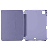 iPad Pro 11 inç M4 2024 Uyumlu Kılıf Üçgen Katlanabilir Kalem Şarj Bölmeli Kılıf A2836 A2837 A3006