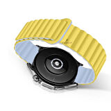 Sneezy Huawei Watch GT5 46mm İle Uyumlu 22mm Harmony Duo Magnetik Silikon Kordon